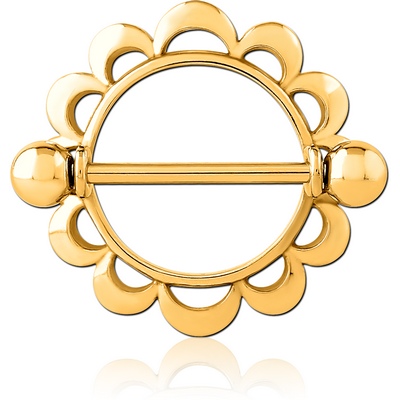 GOLD PVD COATED SURGICAL STEEL NIPPLE SHIELD