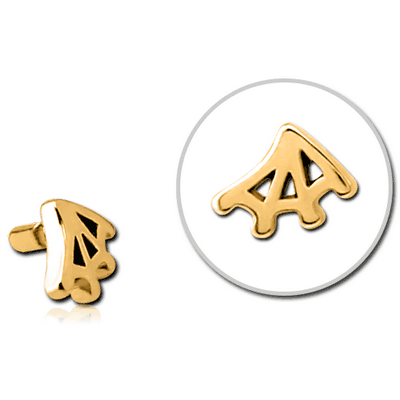 GOLD PVD COATED SURGICAL STEEL PUSH FIT ATTACHMENT FOR BIOFLEX INTERNAL LABRET - WEB
