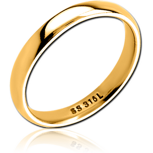 GOLD PVD COATED SURGICAL STEEL RING