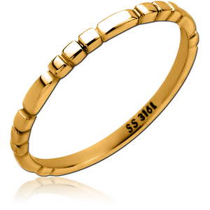 GOLD PVD COATED SURGICAL STEEL RING
