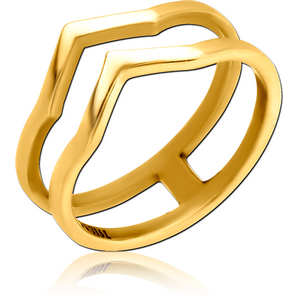 GOLD PVD COATED SURGICAL STEEL RING