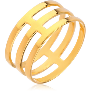 GOLD PVD COATED SURGICAL STEEL RING