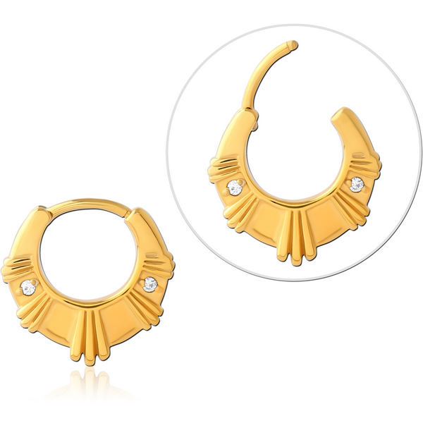 GOLD PVD COATED SURGICAL STEEL JEWELLED MULTI PURPOSE CLICKER