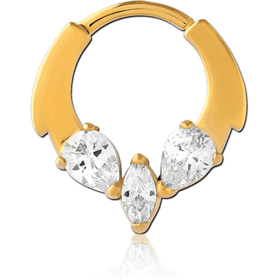 GOLD PVD COATED SURGICAL STEEL JEWELLED MULTI PURPOSE CLICKER
