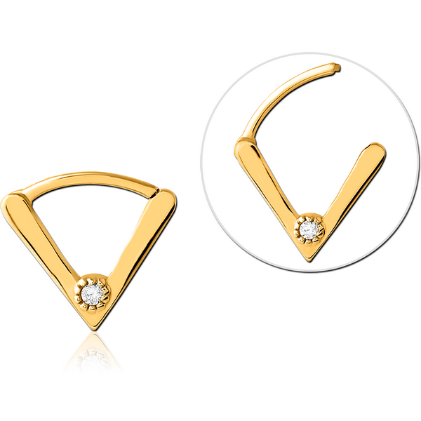 GOLD PVD COATED SURGICAL STEEL JEWELLED MULTI PURPOSE CLICKER