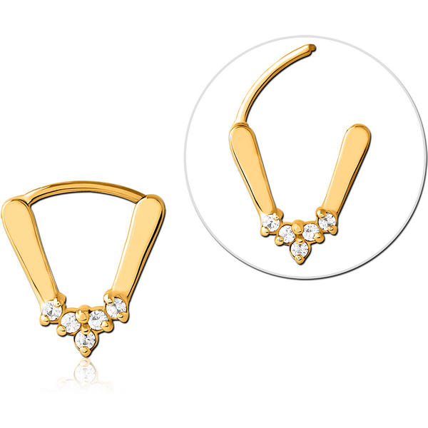 GOLD PVD COATED SURGICAL STEEL JEWELLED MULTI PURPOSE CLICKER