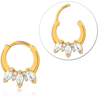 GOLD PVD COATED SURGICAL STEEL JEWELLED MULTI PURPOSE CLICKER