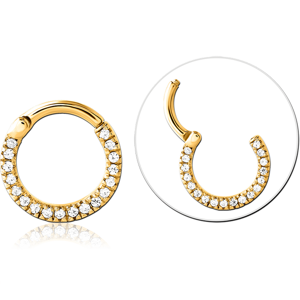 GOLD PVD COATED SURGICAL STEEL JEWELLED MULTI PURPOSE CLICKER