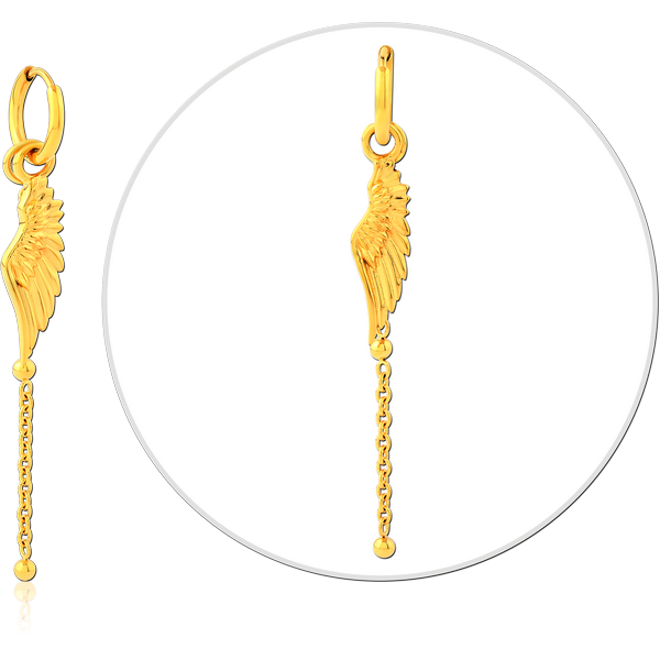 GOLD PVD COATED SURGICAL STEEL HOOP EARRINGS