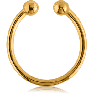 GOLD PVD COATED SURGICAL STEEL FAKE SEPTUM RING