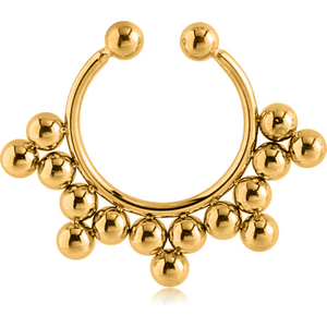 GOLD PLATED SURGICAL STEEL FAKE SEPTUM RING