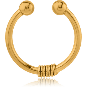 SURGICAL STEEL FAKE SEPTUM RING - BRAB WIRE