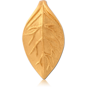 STERLING SILVER 925 GOLD PVD COATED PENDANT - LEAF