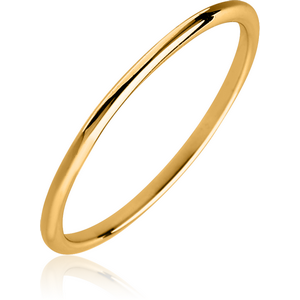 STERLING SILVER 925 GOLD PVD COATED RING - THIN BAND