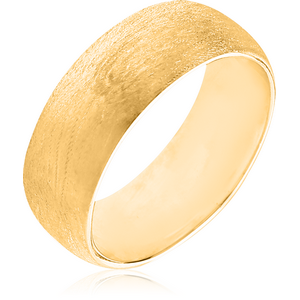 STERLING SILVER 925 GOLD PVD COATED RING WITH MATT FINISH - BAND