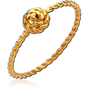 STERLING SILVER 925 GOLD PVD COATED RING