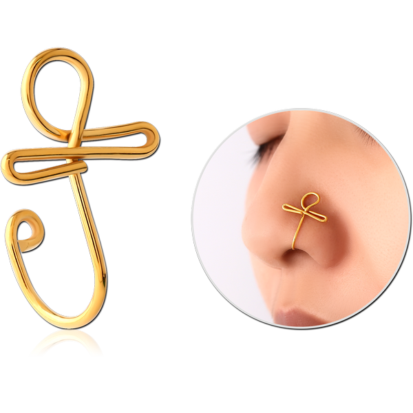 GOLD PVD COATED SURGICAL STEEL NOSE CLIP