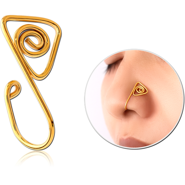 GOLD PVD COATED SURGICAL STEEL NOSE CLIP