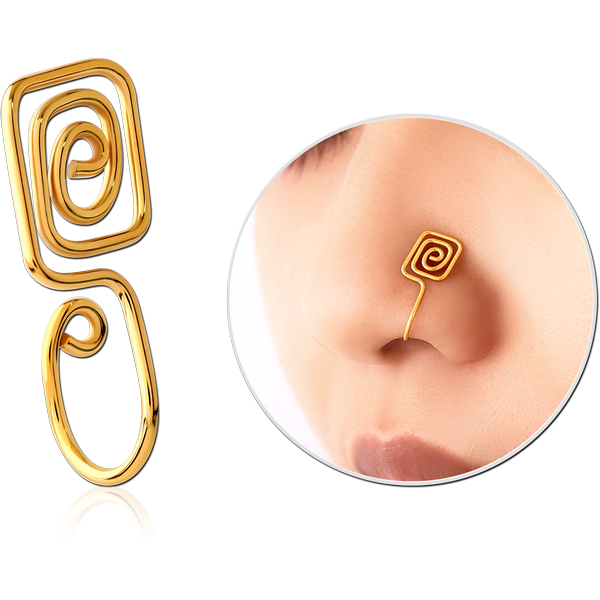 GOLD PVD COATED SURGICAL STEEL NOSE CLIP