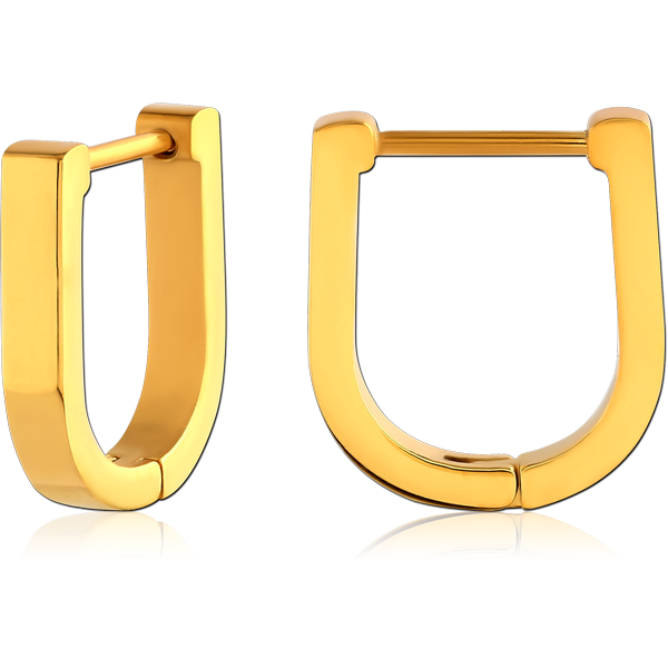 GOLD PVD COATED SURGICAL STEEL HUGGIES PAIR