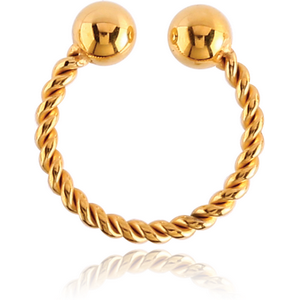 GOLD PVD COATED SURGICAL STEEL NOSE RING