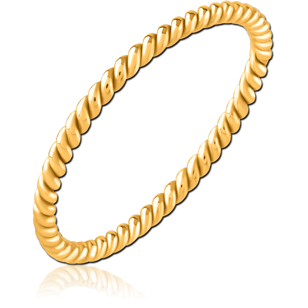 GOLD PVD COATED SURGICAL STEEL RING
