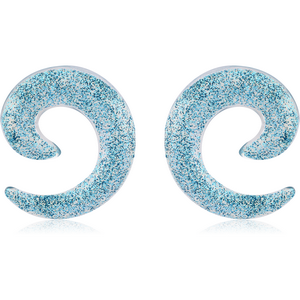 UV ACRYLIC GLITTERING EAR SPIRAL