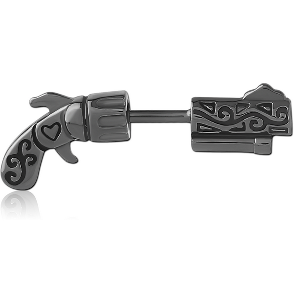 HEMETITE PVD COATED SURGICAL STEEL FAKE PLUG