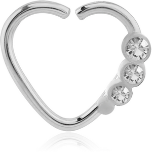 SURGICAL STEEL OPEN HEART SEAMLESS RING