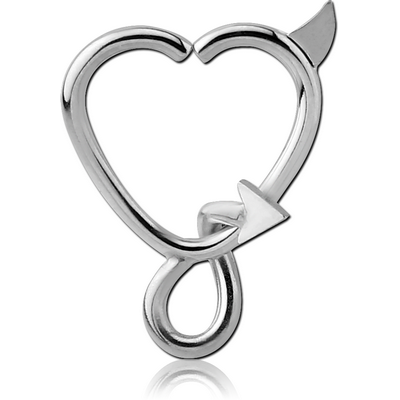 SURGICAL STEEL OPEN HEART SEAMLESS RING