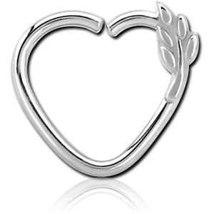 SURGICAL STEEL OPEN HEART SEAMLESS RING