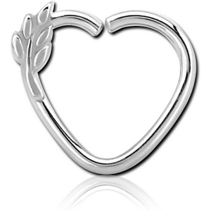 SURGICAL STEEL OPEN HEART SEAMLESS RING
