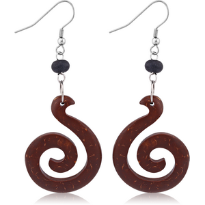 Organic Coconut Shell Earrings Pair Body Piercing Shop