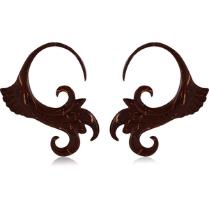 ORGANIC COCONUT SHELL CLAW EARRINGS PAIR