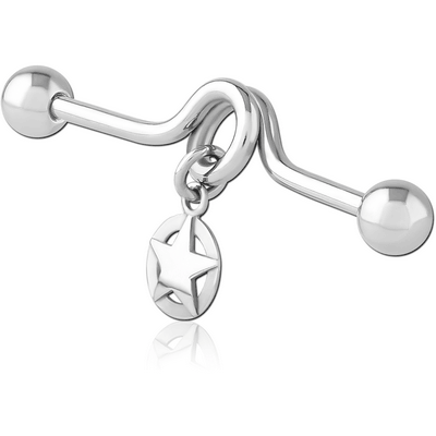 SURGICAL STEEL INDUSTRIAL BARBELL - STAR