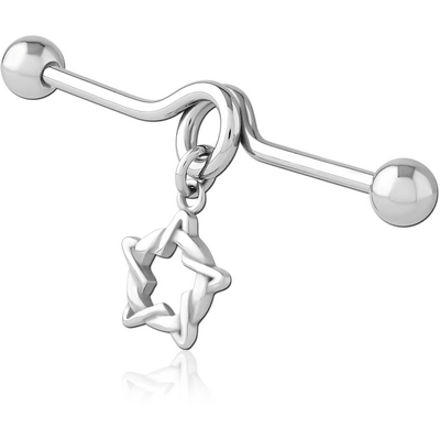 SURGICAL STEEL INDUSTRIAL BARBELL - STAR
