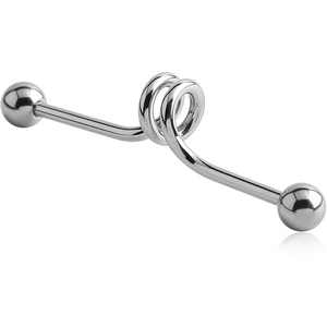 SURGICAL STEEL INDUSTRIAL SPRING BARBELL
