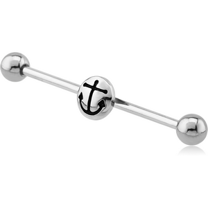 SURGICAL STEEL ANCHOR INDUSTRIAL BARBELL