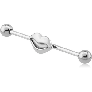 SURGICAL STEEL MOUTH INDUSTRIAL BARBELL
