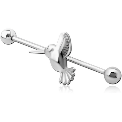 SURGICAL STEEL INDUSTRIAL BARBELL - BIRD