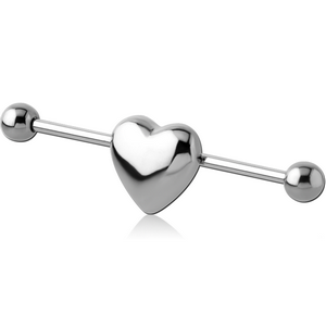 SURGICAL STEEL INDUSTRIAL BARBELL - HEART