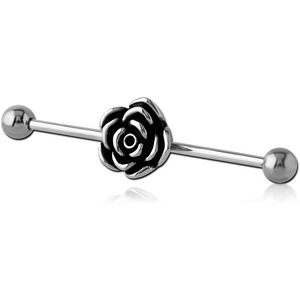 SURGICAL STEEL INDUSTRIAL BARBELL - FLOWER