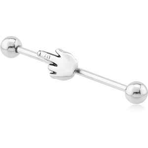 SURGICAL STEEL FINGER INDUSTRIAL BARBELL