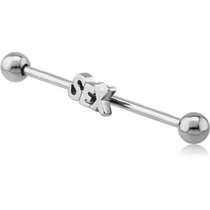 SURGICAL STEEL SEX INDUSTRIAL BARBELL