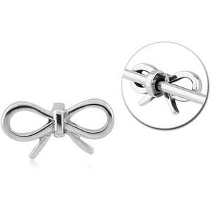 SURGICAL STEEL ADJUSTABLE SLIDING CHARM FOR INDUSTRIAL BARBELL - BOW