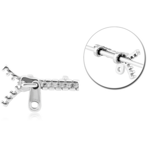 SURGICAL STEEL ADJUSTABLE SLIDING CHARM FOR INDUSTRIAL BARBELL - ZIP