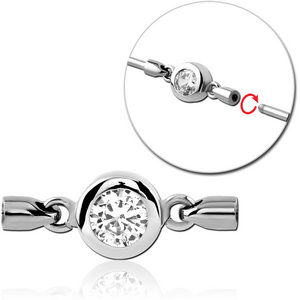 SURGICAL STEEL JEWELLED CHARM FOR INDUSTRIAL BARBELL - CIRCLES