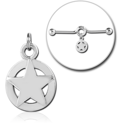 SURGICAL STEEL CHARM FOR INDUSTRIAL BARBELL