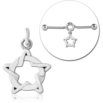 SURGICAL STEEL CHARM FOR INDUSTRIAL BARBELL