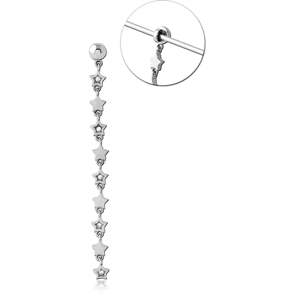 SURGICAL STEEL ADJUSTABLE SLIDING CHARM FOR INDUSTRIAL BARBELL